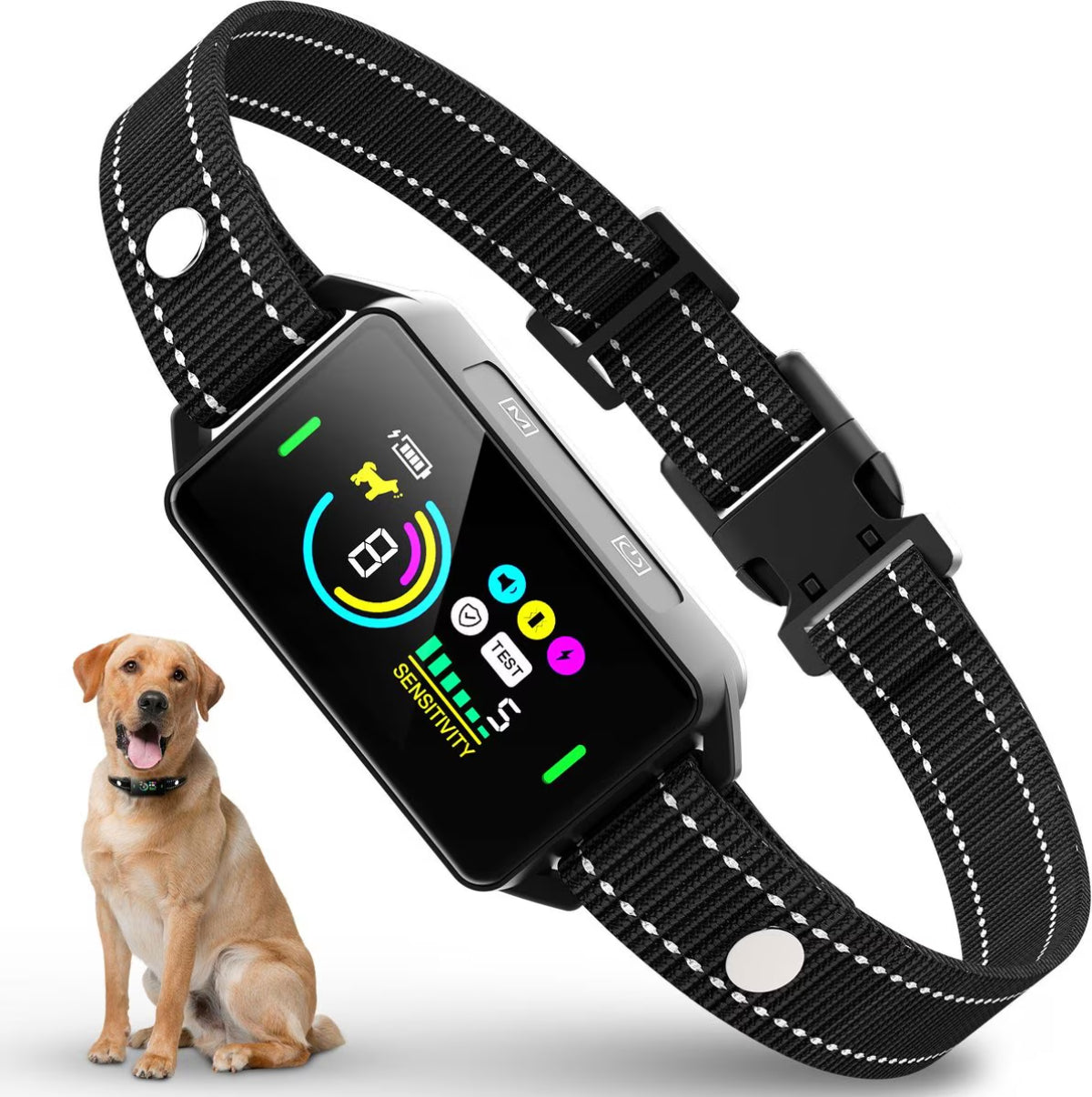 Smart Bark Collar Waterproof Automatic Bark Control Dog Training Collar, Black