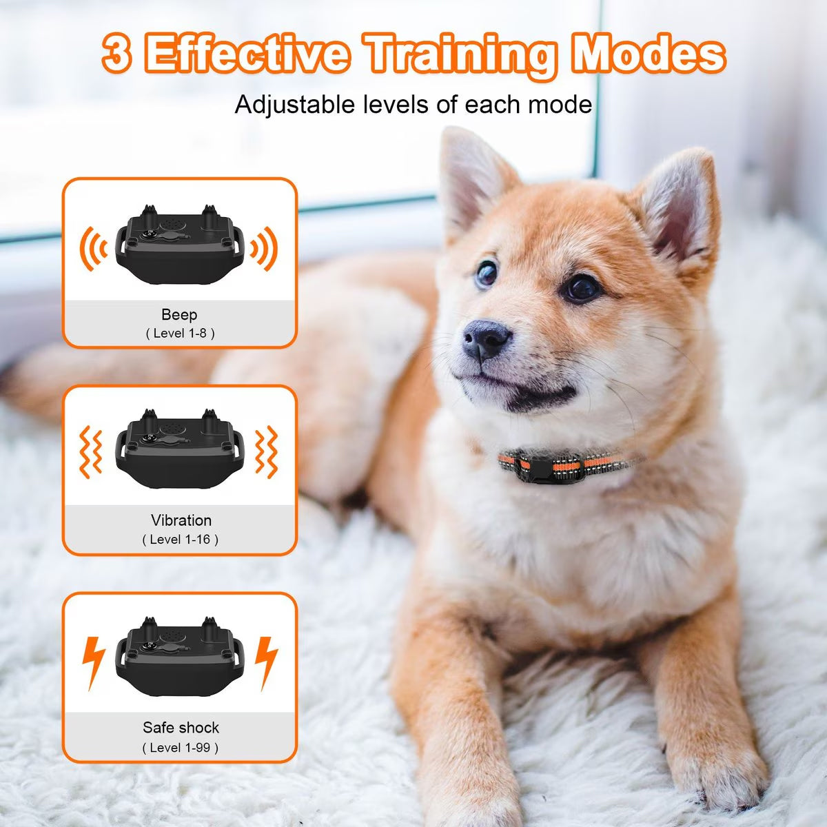 Remote Waterproof Dog Training Collar, 3300-ft,1/2 count