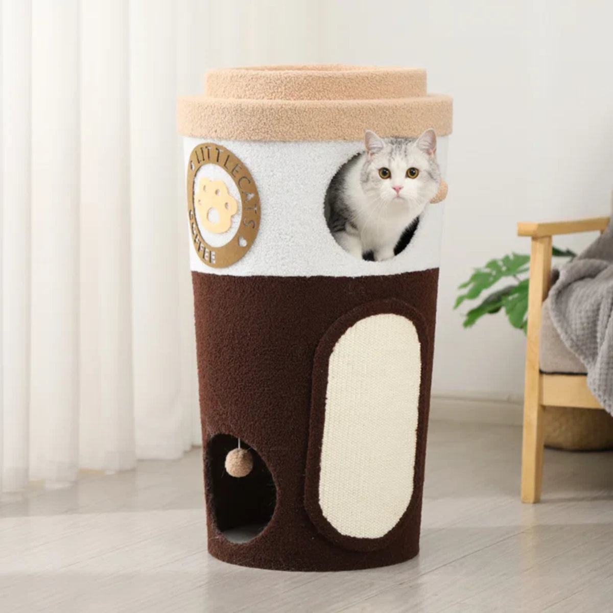 Coffee Cup Cat Tree