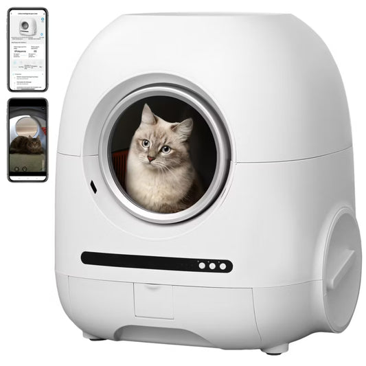 Self-Cleaning Cat Litter Box with Exhaust Hose