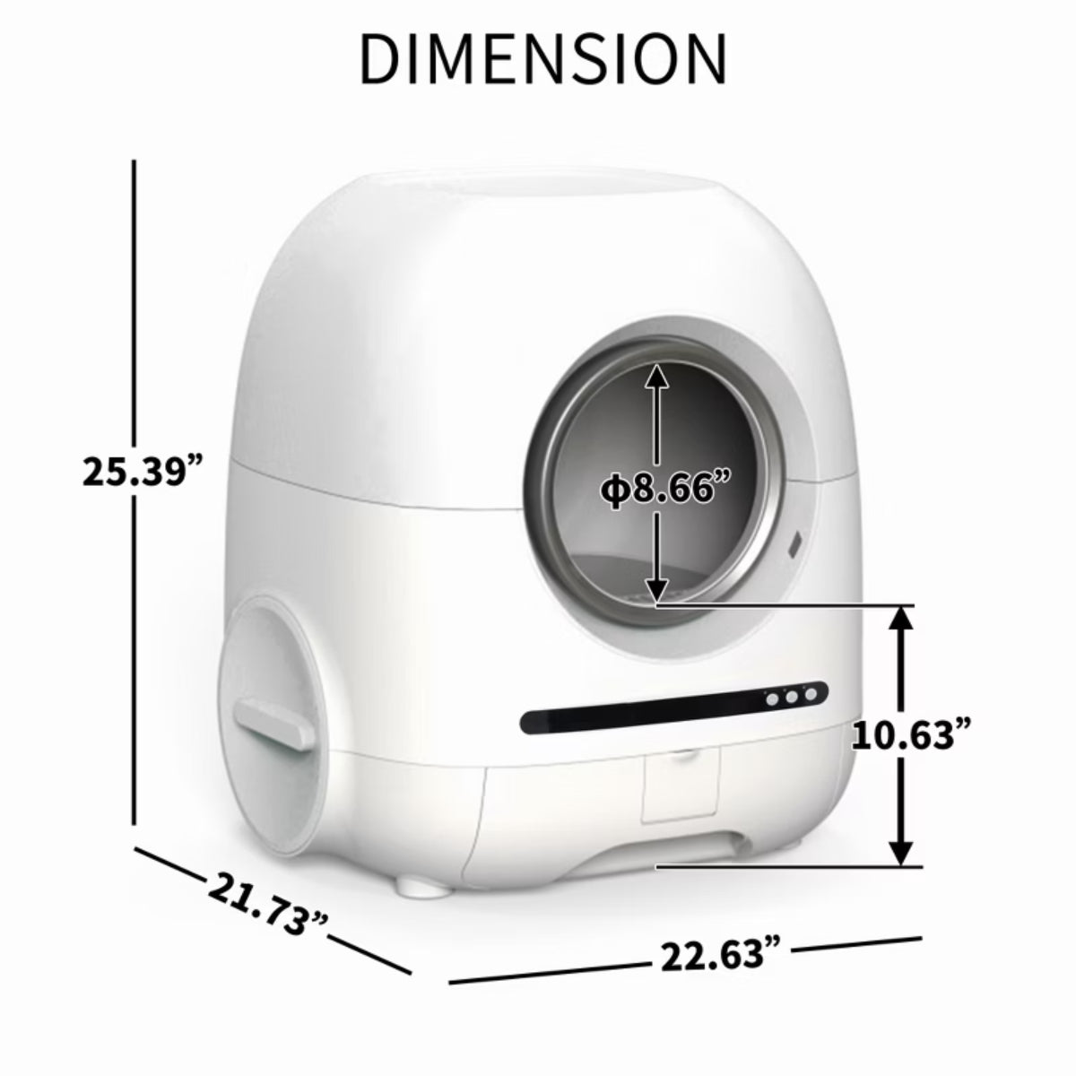 Self-Cleaning Cat Litter Box with Exhaust Hose