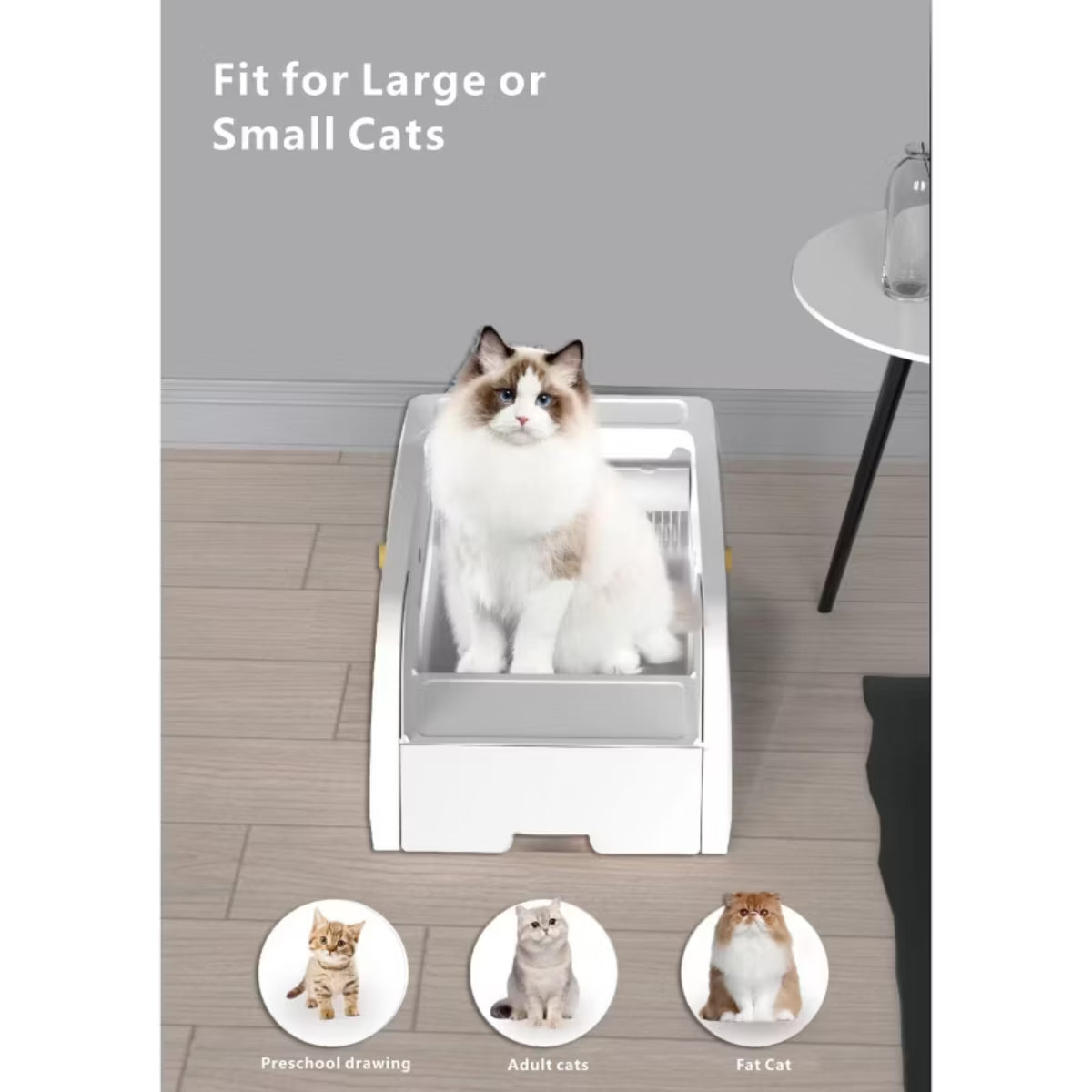 Smart Cat Litter Box Cat Litter Box Wide Opening