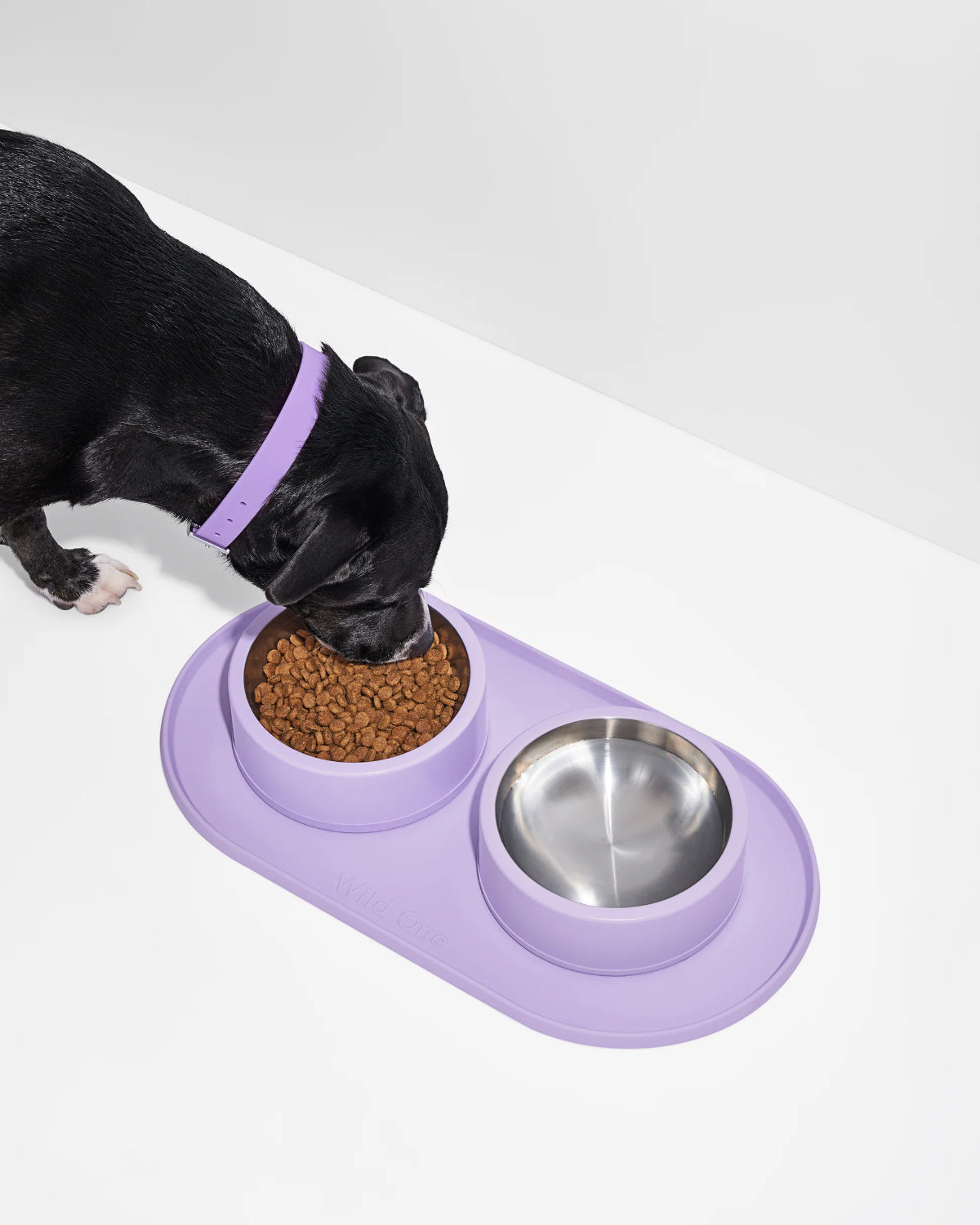 Double Bowl Pet Drinking Water Feeding Silicone Anti Slip And Anti Overflow Feeding Basin